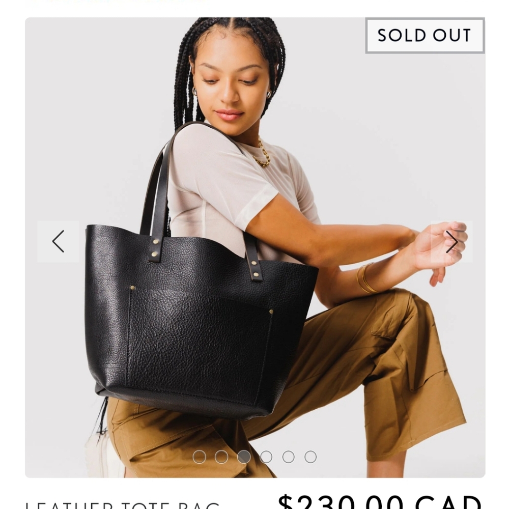 Portland Leather Classic tote Pebbled black